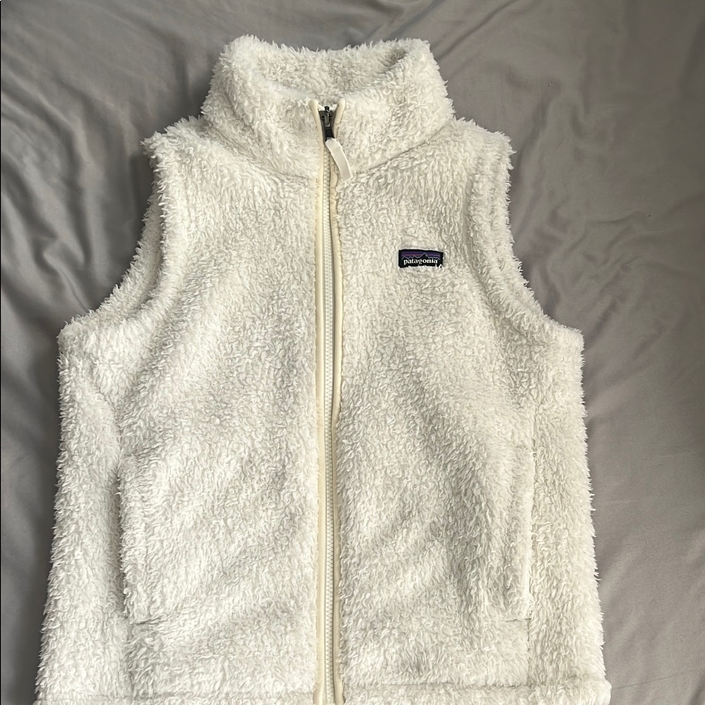 Patagonia White Fleece Vest